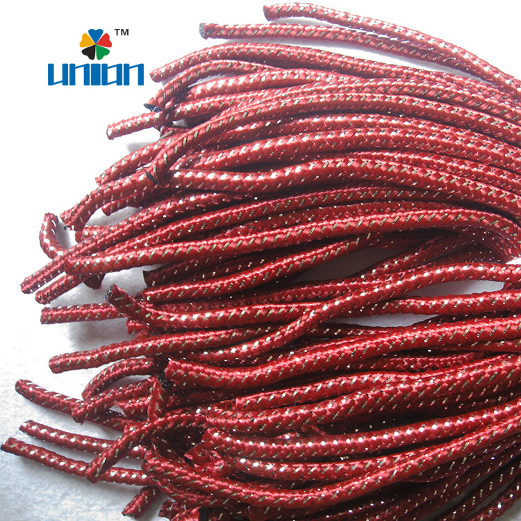 wine braided metallic rope